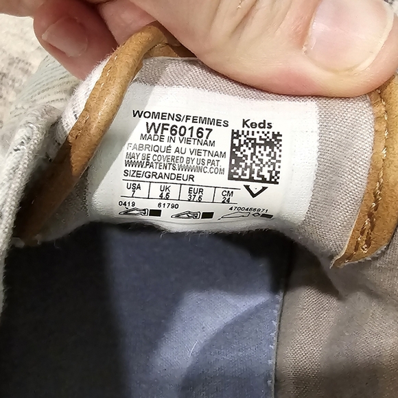 Keds Beige Striped Sneakers - Picture 7 of 7